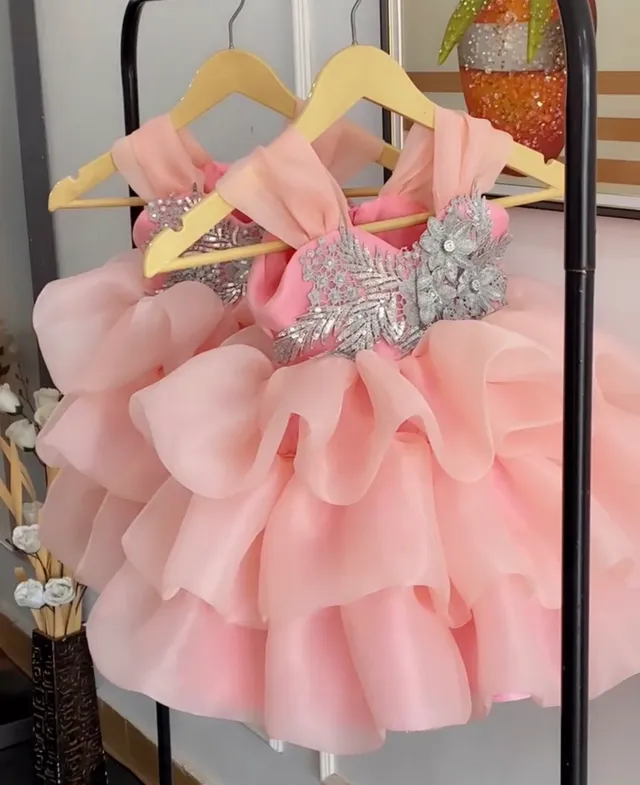 peach lace Dress