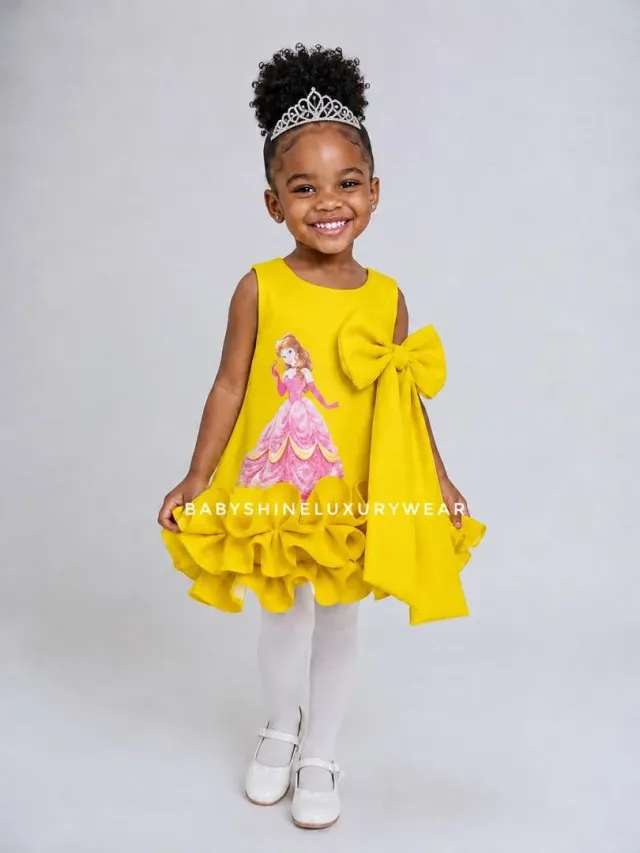 Yellow Scuba Dress