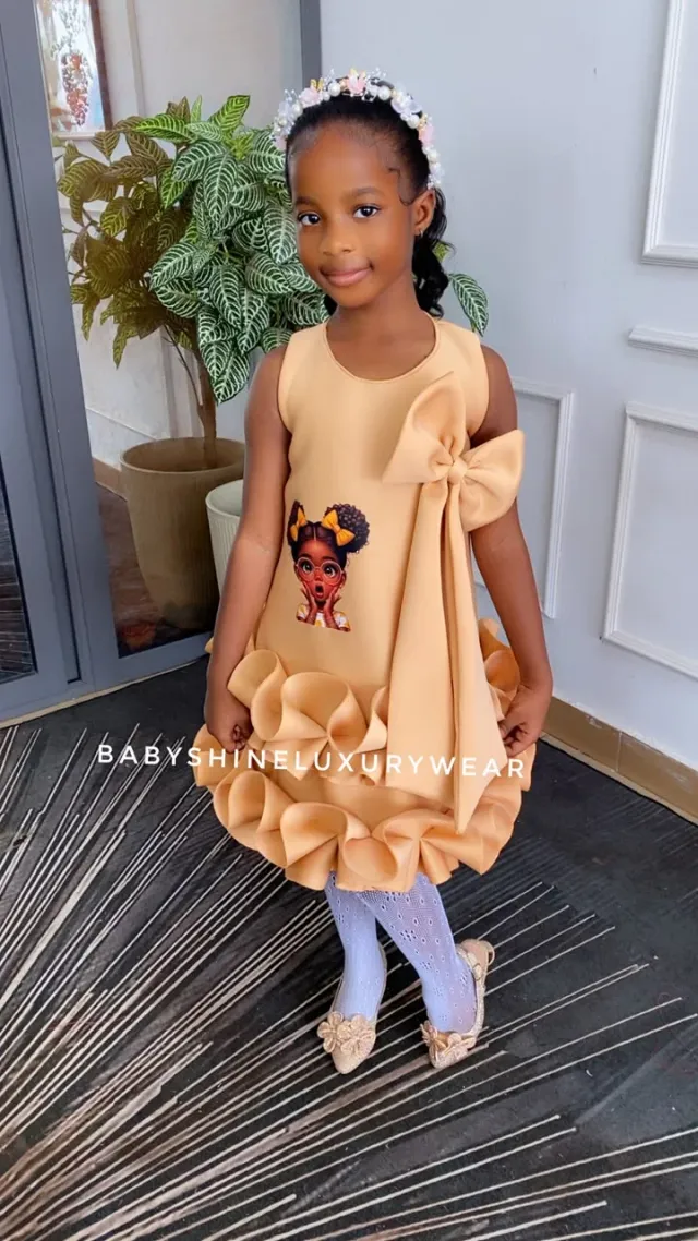 Brown Barbie Scuba Dress