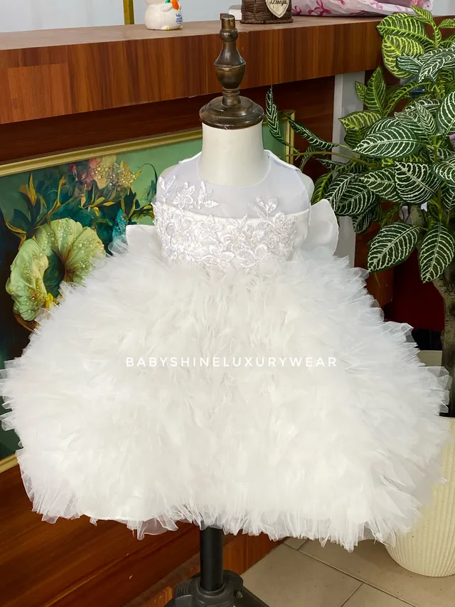 White Floral Lace Baby Dress