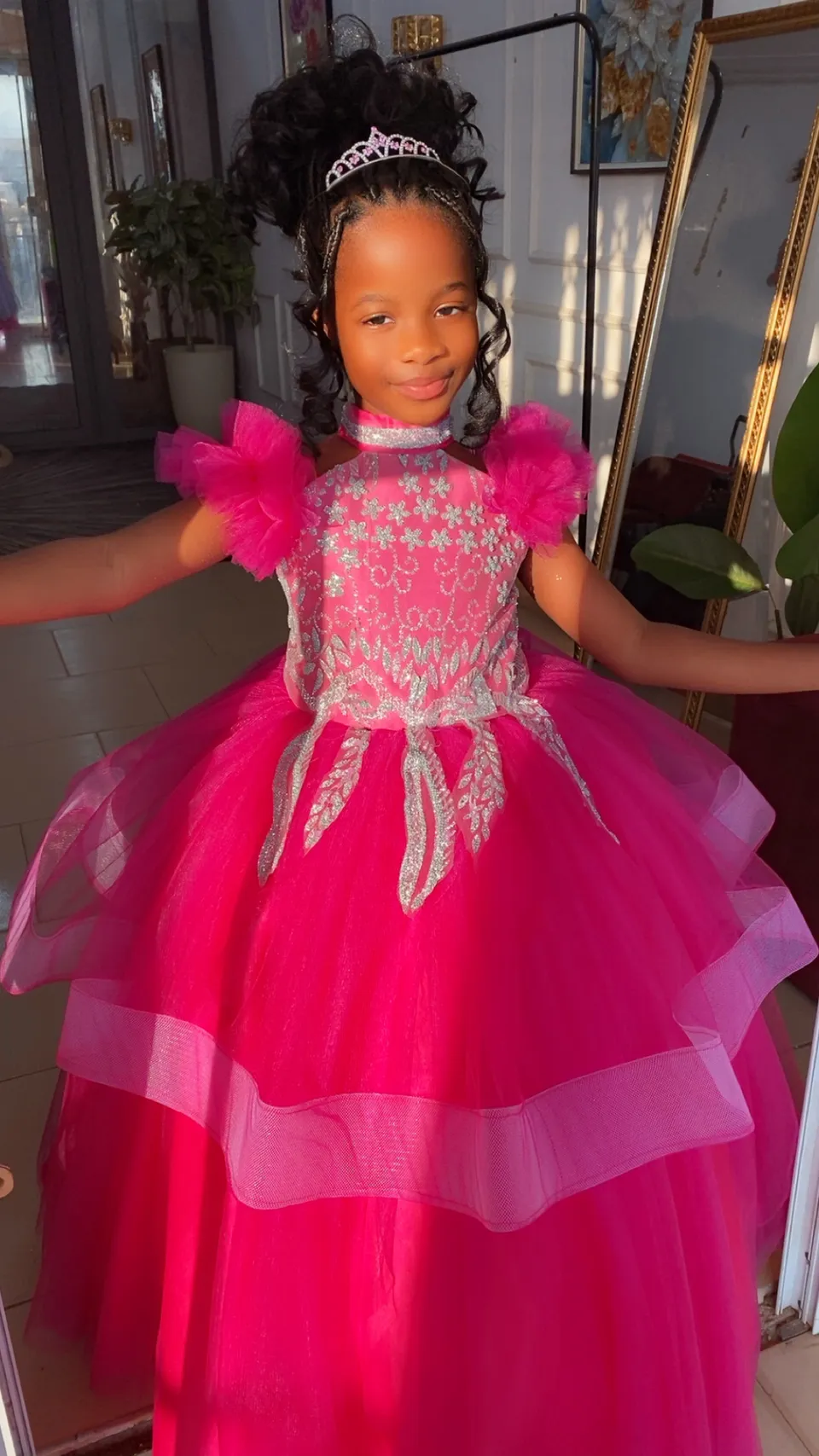 Hot Pink Halter Gown – photo 3