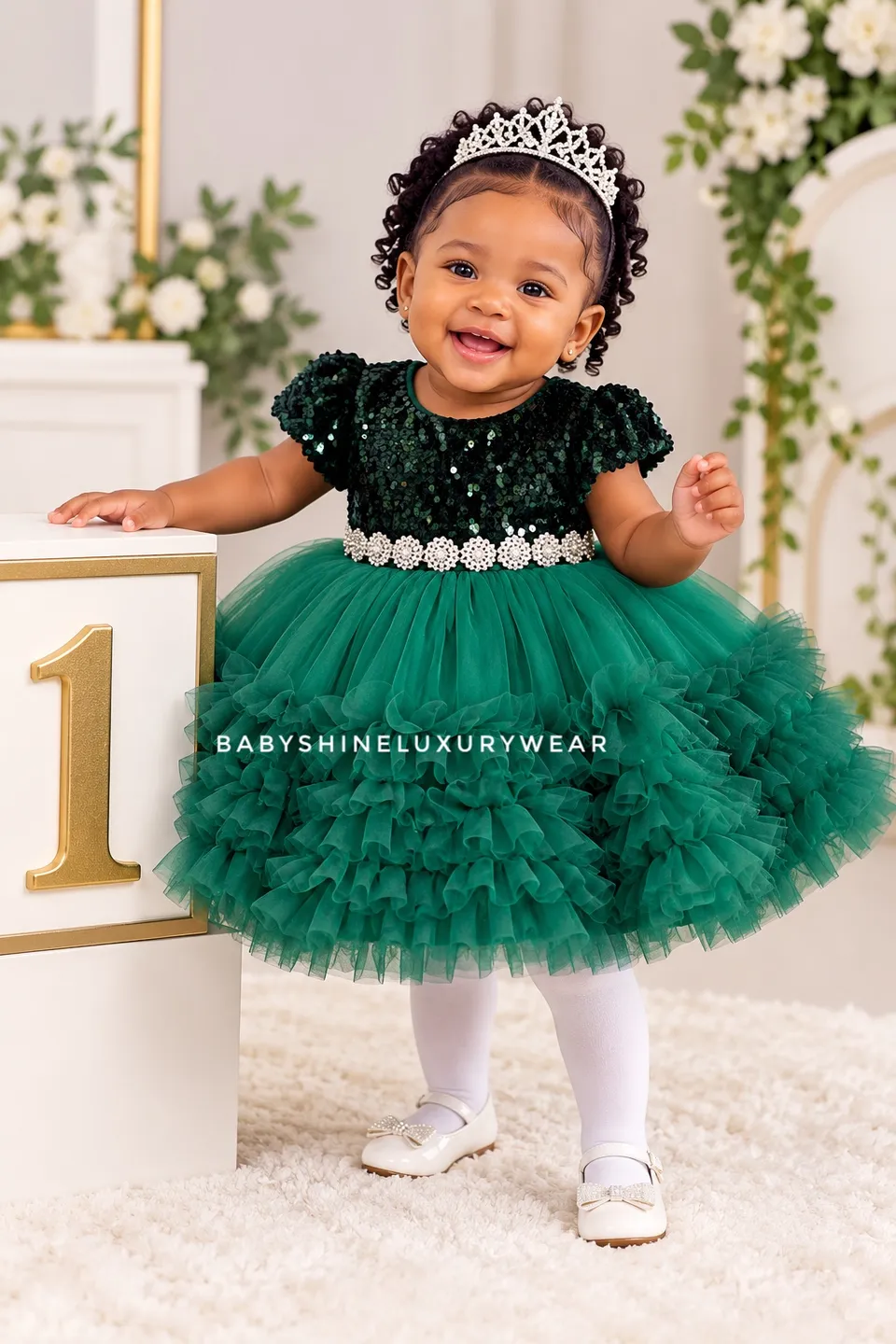 Baby emerald Sequins dress – photo 2