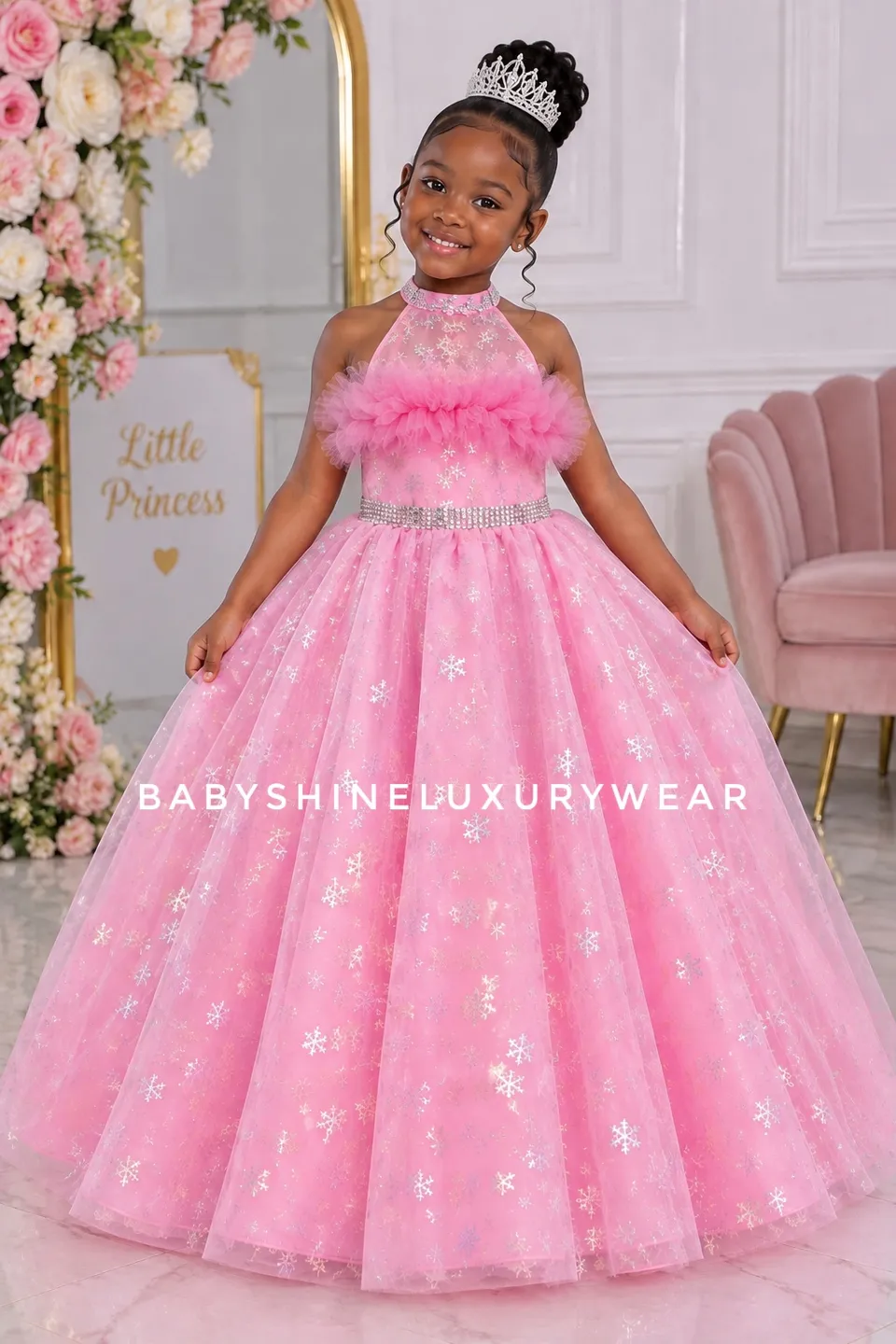 Pink Frozen Halter Dress – photo 4