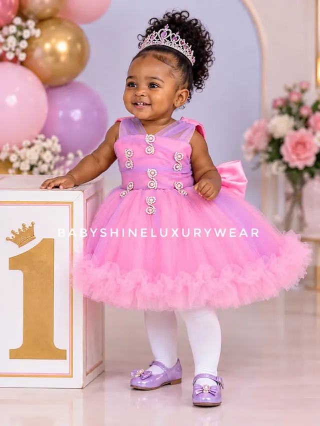 Baby candy Pink  net dress