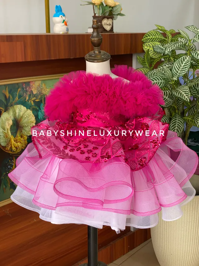 Hot pink baby dress
