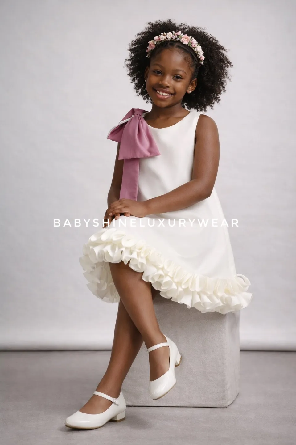 White - Onion  bow Dress – photo 3