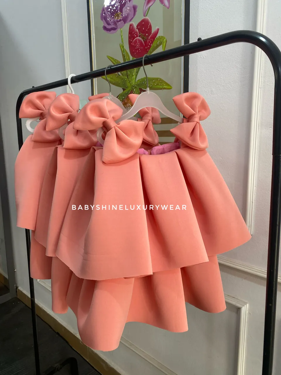 Twin sister dress peach – photo 3