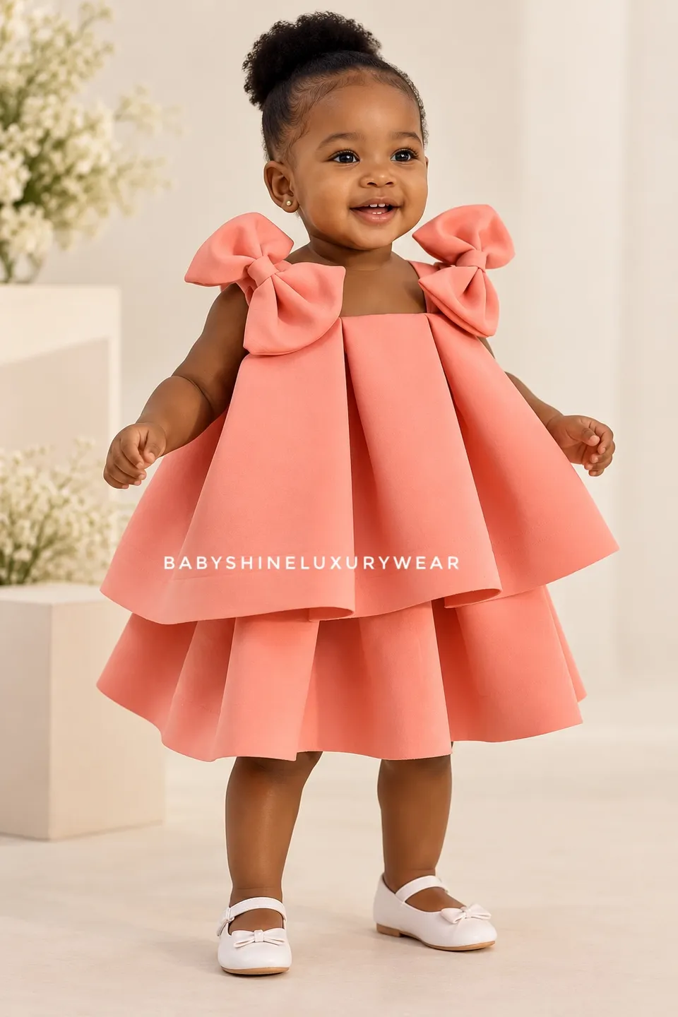 Twin sister dress peach – photo 2