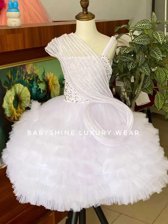 White coil dress