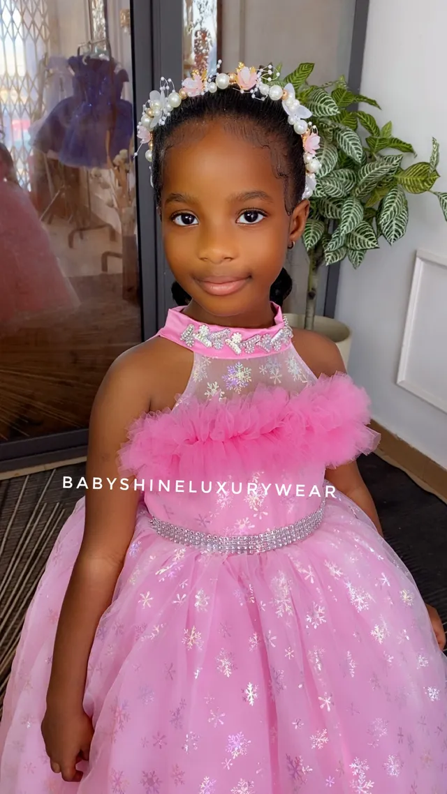 Pink Frozen Halter Dress