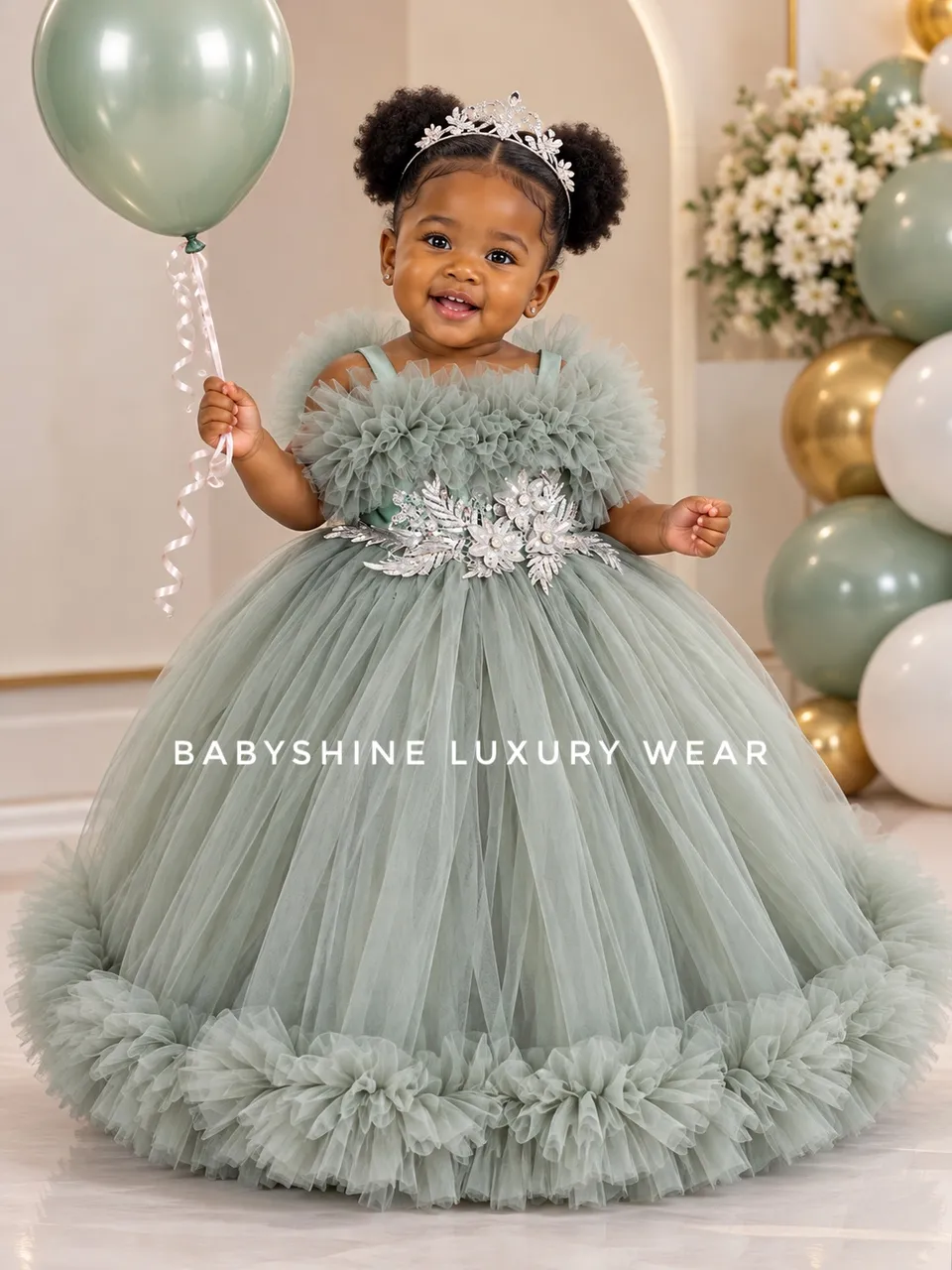 Army green lace gown – photo 2