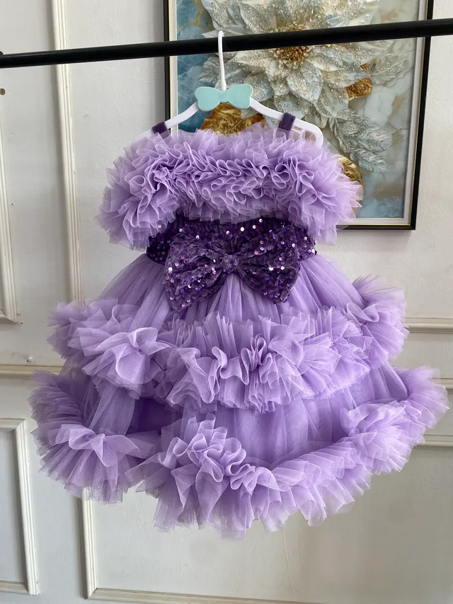 Purple sequins dress