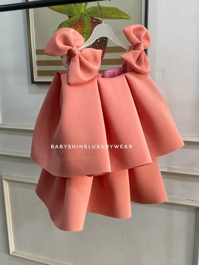 Twin sister dress peach