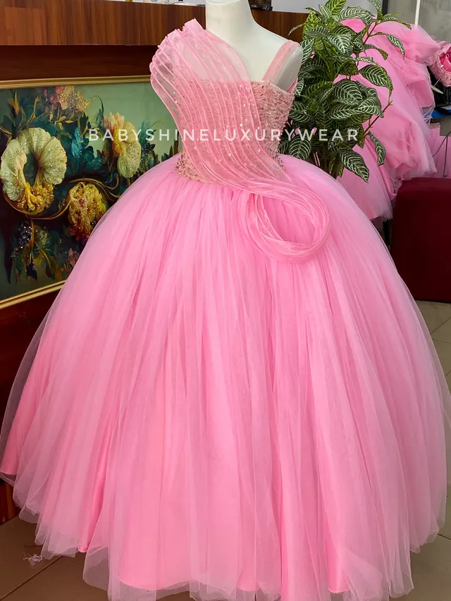 Pink Rosey Gown with Coil
