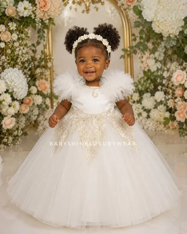 off-white baby lace gown